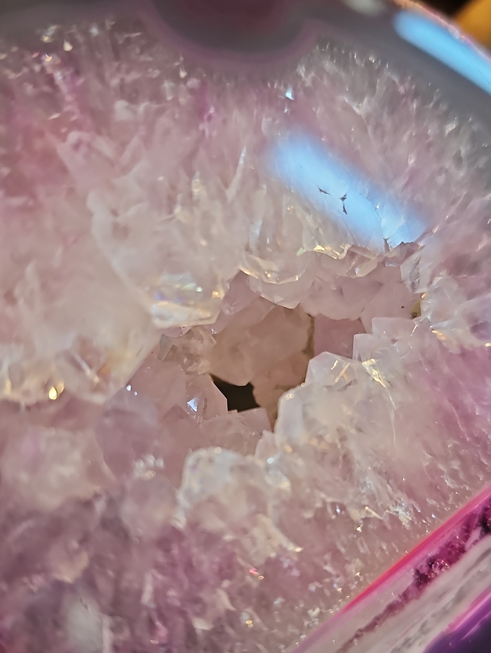 Purple Agate Geode Display Slice With Portal - Picture 5 of 7